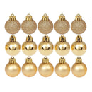 Kit 15 Bolinhas de Natal 3cm – Fosca, Glitter e Lisa com Cordão