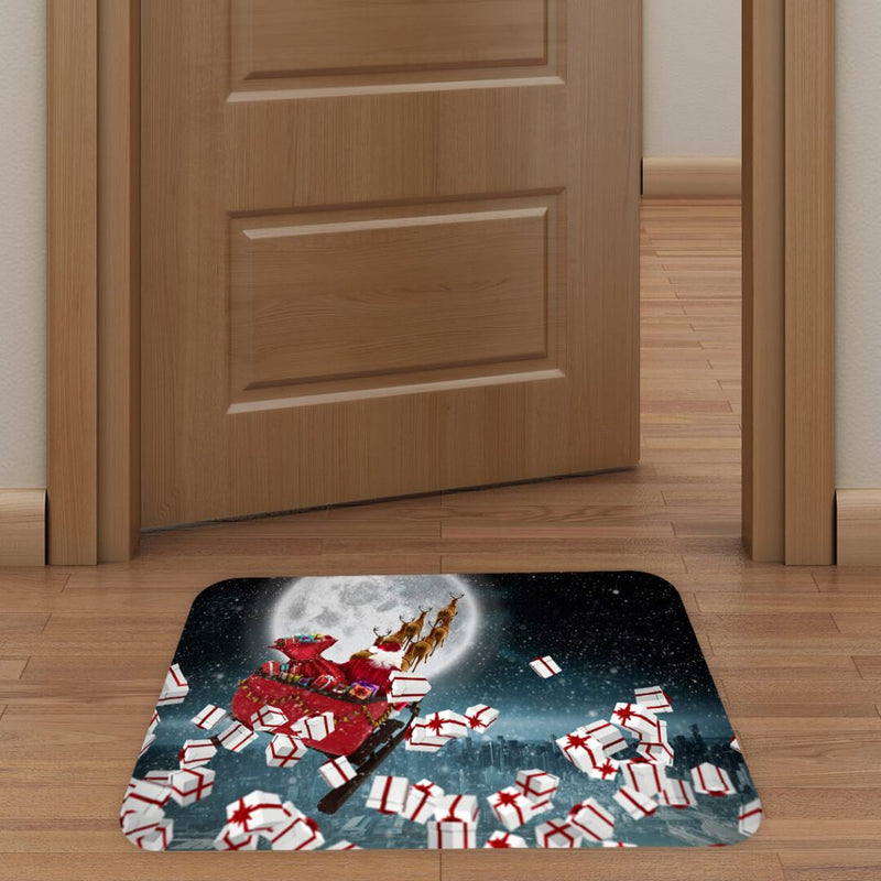 Tapete de Entrada Natalino Antiderrapante – Gatinhos (34 x 60 cm)