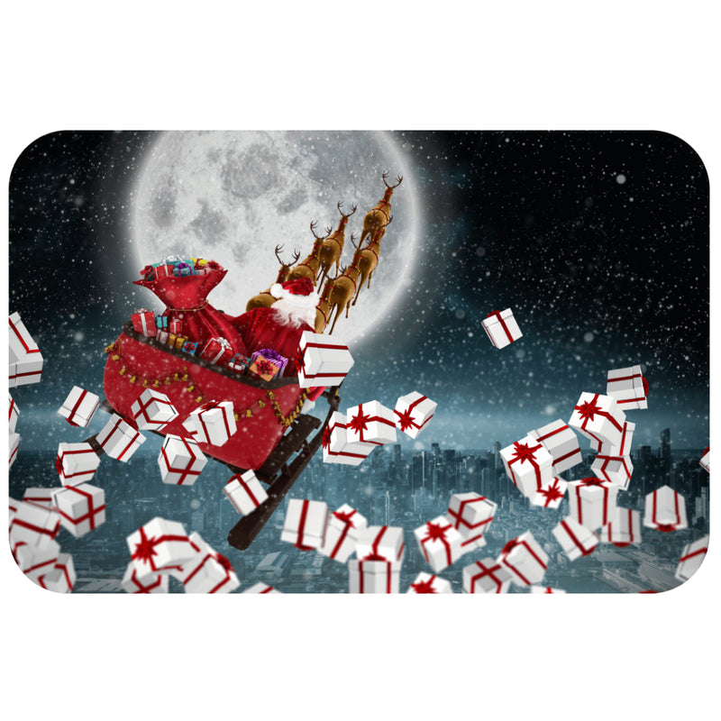 Tapete de Entrada Natalino Antiderrapante – Gatinhos (34 x 60 cm)