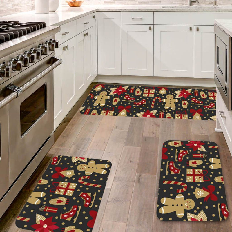 Kit 3 Tapetes de Cozinha Natalinos Antiderrapantes – Envio Rápido
