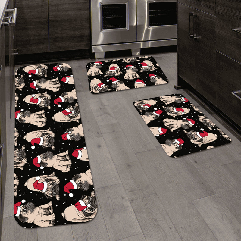 Kit 3 Tapetes de Cozinha Natalinos Antiderrapantes – Envio Rápido