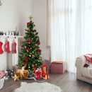 Árvore de Natal 120cm Decorada Verde ou Nevada com 87 Enfeites e 100 Galhos