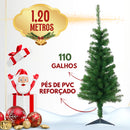 Árvore de Natal 120cm Decorada Verde ou Nevada com 87 Enfeites e 100 Galhos