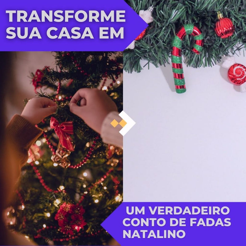 Guirlanda de Porta Natalina Ho Ho Ho com Guizo (Papai Noel ou Boneco de Neve)