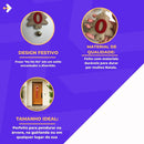 Guirlanda de Porta Natalina Ho Ho Ho com Guizo (Papai Noel ou Boneco de Neve)