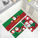 Kit Tapetes Antiderrapantes para Cozinha Natal 3 Peças – Diversas Estampas