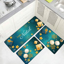 Kit Tapetes Antiderrapantes para Cozinha Natal 3 Peças – Diversas Estampas