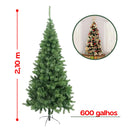 Árvore de Natal Pinheiro 2,10 m 600 Galhos Premium Verde