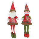 Pendente de Pelúcia Natalina Papai Noel e Boneco de Neve 47cm