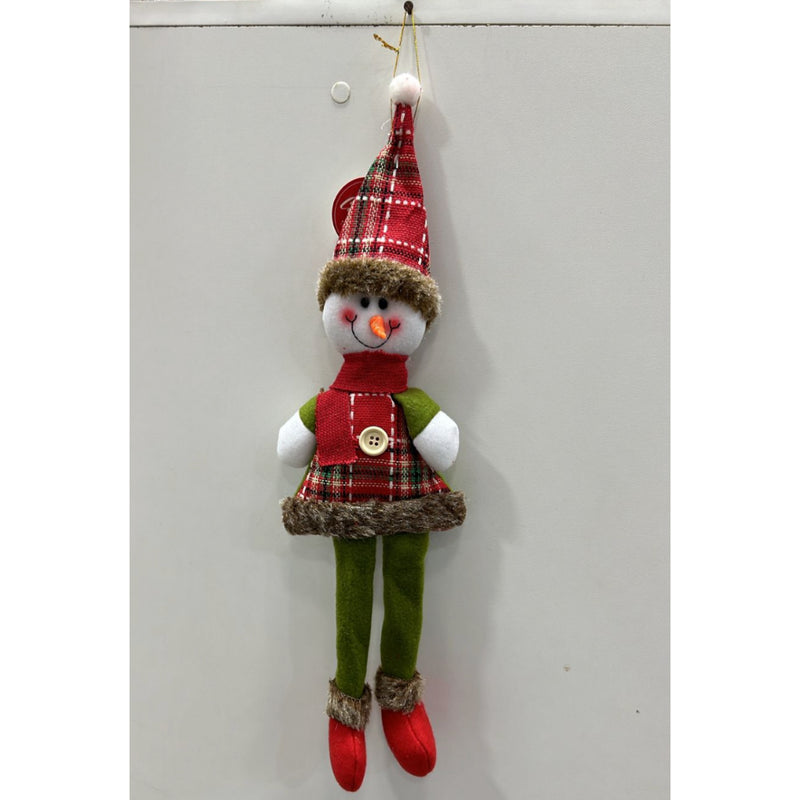 Pendente de Pelúcia Natalina Papai Noel e Boneco de Neve 47cm