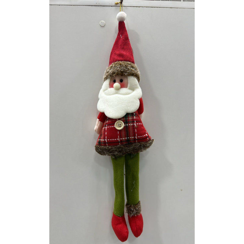 Pendente de Pelúcia Natalina Papai Noel e Boneco de Neve 47cm