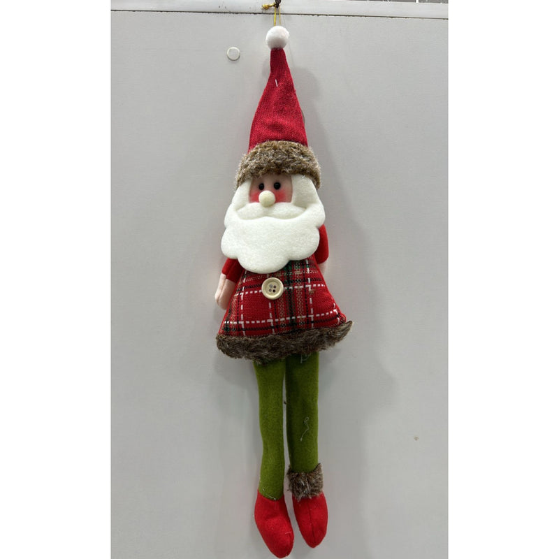 Pendente de Pelúcia Natalina Papai Noel e Boneco de Neve 47cm