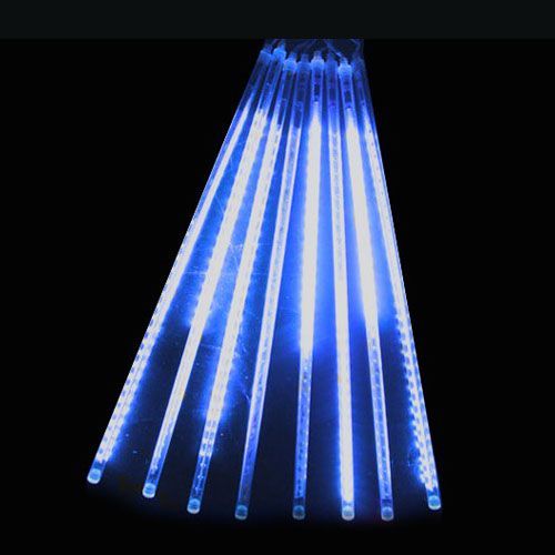 Chuva de Meteoros LED Azul 8 Tubos 50cm (192 LEDs)