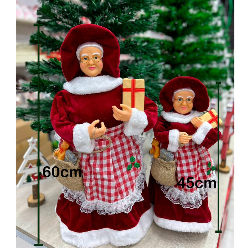 Enfeites Decorativos Papai Noel e Mamãe Noel para Natal
