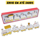 Trem de Natal em Madeira Top Natal — Enfeite Decorativo Clássico