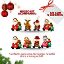 Kit Enfeites de Natal de Pelúcia para Árvore (3, 5 ou 8 peças)