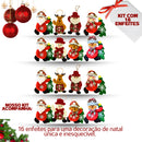 Kit Enfeites de Natal de Pelúcia para Árvore (3, 5 ou 8 peças)