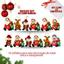 Kit Enfeites de Natal de Pelúcia para Árvore (3, 5 ou 8 peças)