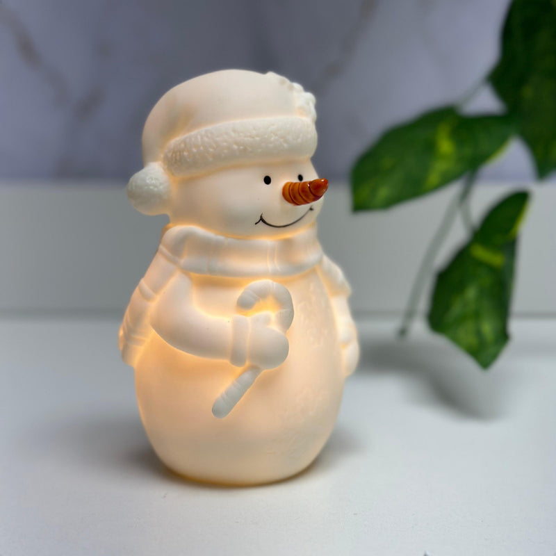 Boneco de Neve LED Chuvisco Taschibra 3000K com Pilhas Inclusas