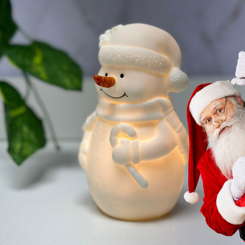 Boneco de Neve LED Chuvisco Taschibra 3000K com Pilhas Inclusas