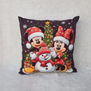 Kit 4 Capas de Almofada Natalinas 45x45 – Mickey, Papai Noel e Personagens