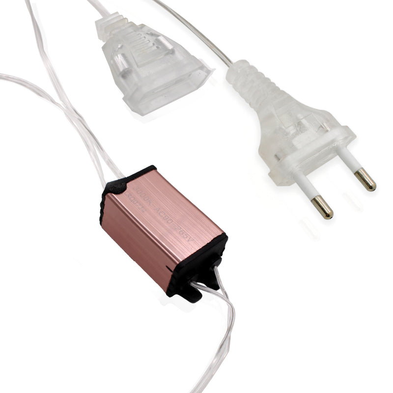 Kit 2 Cascatas LED Chuva de Meteoro 8 Tubos (IP65, Bivolt, Conectável)