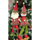 Pendente de Pelúcia Natalina Papai Noel e Boneco de Neve 47cm