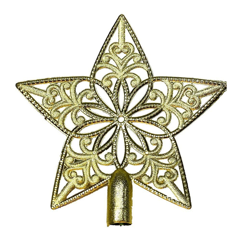 Estrela Ponteira para Árvore de Natal – Dourada, Prata e Colorida (10 a 20,5 cm)