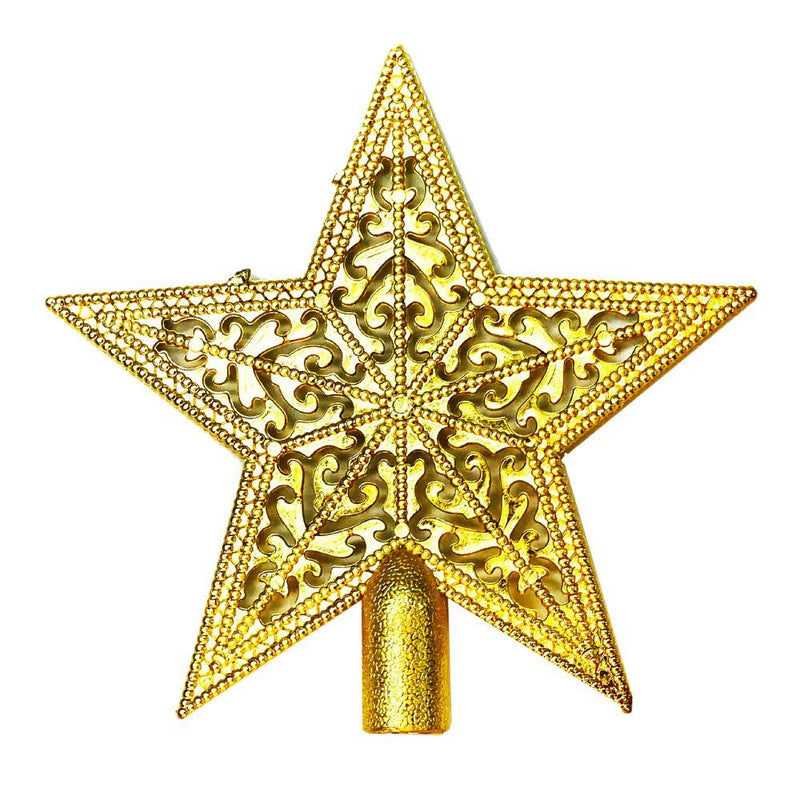 Estrela Ponteira para Árvore de Natal – Dourada, Prata e Colorida (10 a 20,5 cm)