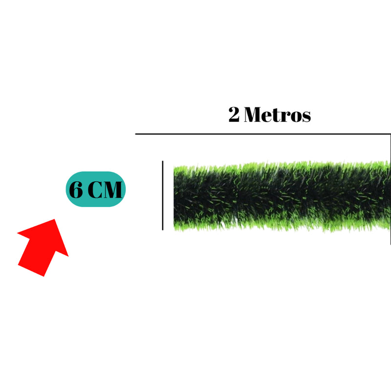 Kit 10 Festões Natalinos 2m – Verde ou Nevado (9 cm ou 6 cm)