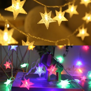 Cordão de Estrelas LED 4m (20 LEDs) — Branco Quente ou Colorido