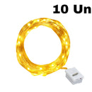 Kit 10 Luzes Fada 2m (20 LEDs) EX Decor – 3 Modos, IP55, Fio Flexível
