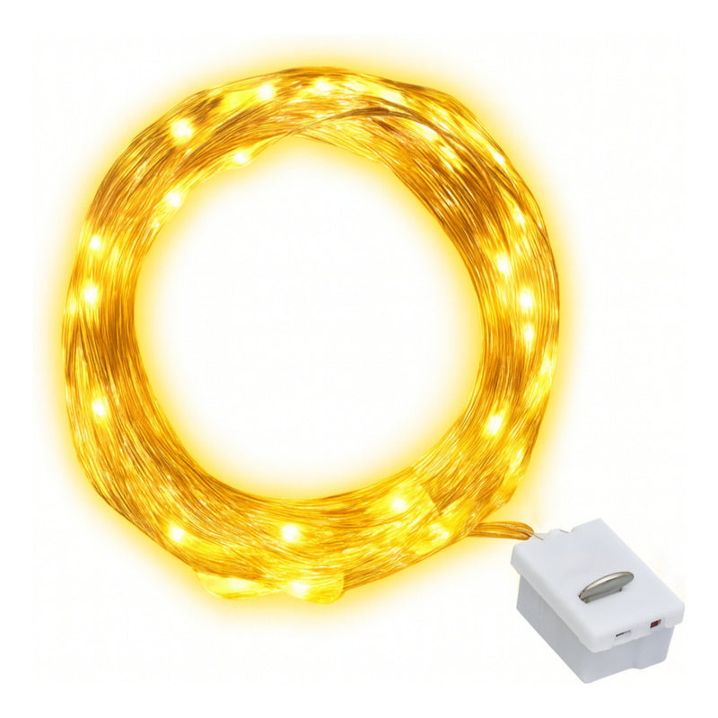 Kit 10 Luzes Fada 2m (20 LEDs) EX Decor – 3 Modos, IP55, Fio Flexível