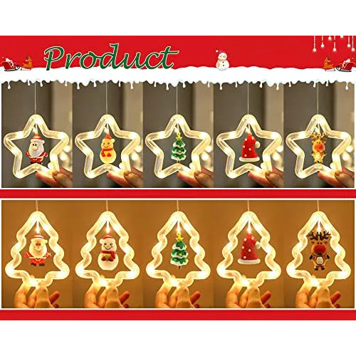 Cortina de Luz de Natal LED 100 LEDs com Estrelas ALTOMEX AL-4869