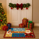 Tapete Porta Bouclé Natalino 60x40 Antiderrapante e Lavável