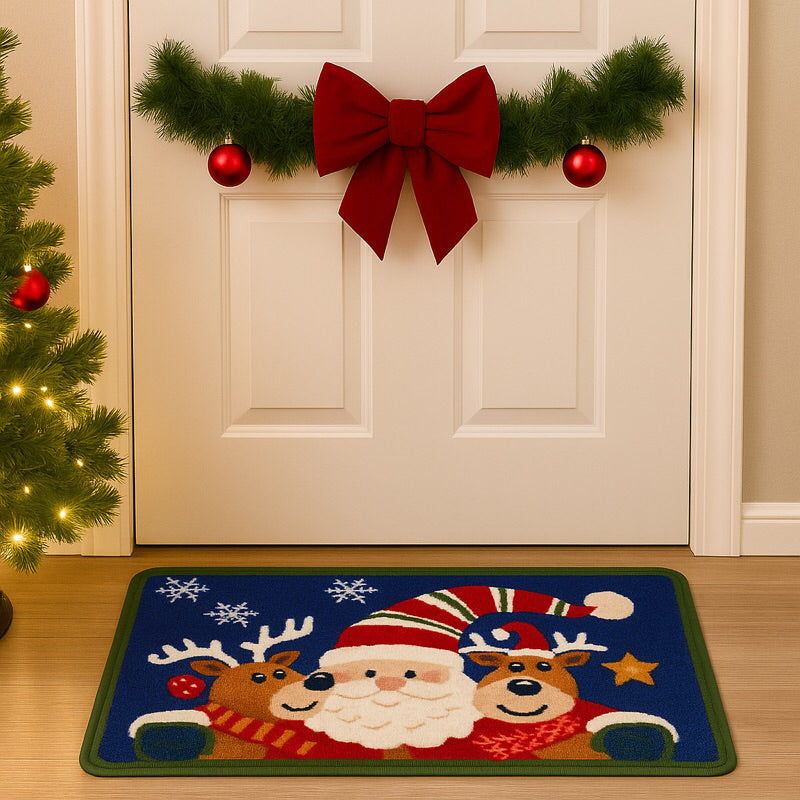 Tapete Porta Bouclé Natalino 60x40 Antiderrapante e Lavável