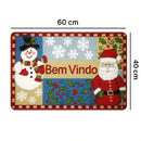Tapete Porta Bouclé Natalino 60x40 Antiderrapante e Lavável