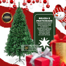 Pinheiro de Natal Premium Verde Super Cheio (Estilo Canadense) – 420 ou 600 galhos + Brinde