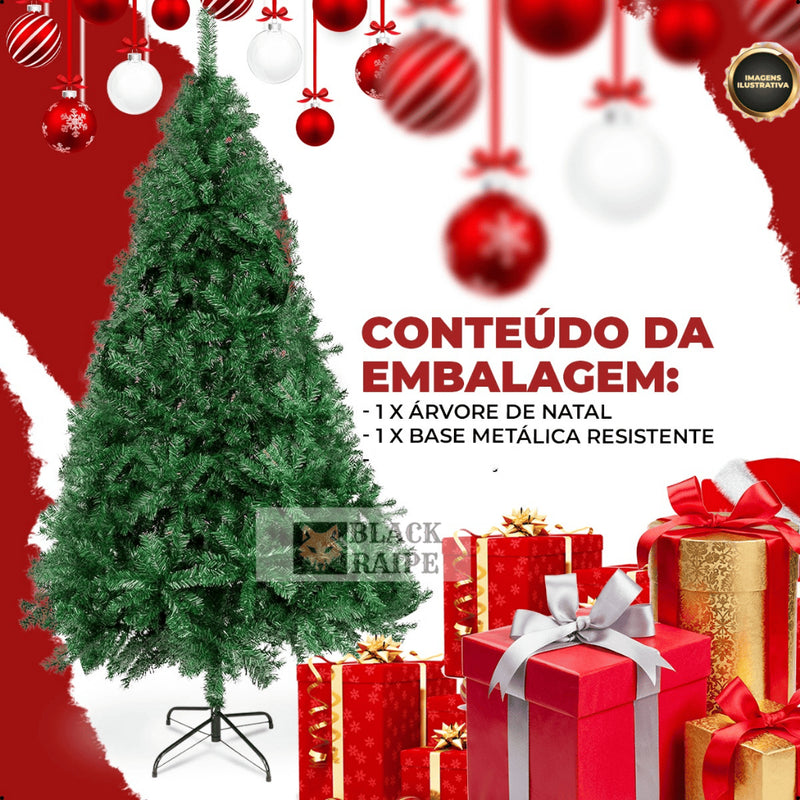 Pinheiro de Natal Premium Verde Super Cheio (Estilo Canadense) – 420 ou 600 galhos + Brinde