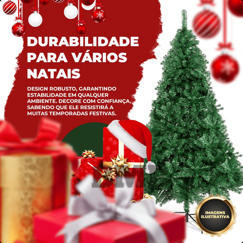 Árvore de Natal Pinheiro Luxo Canadense Verde – 420/600 Galhos + Brinde