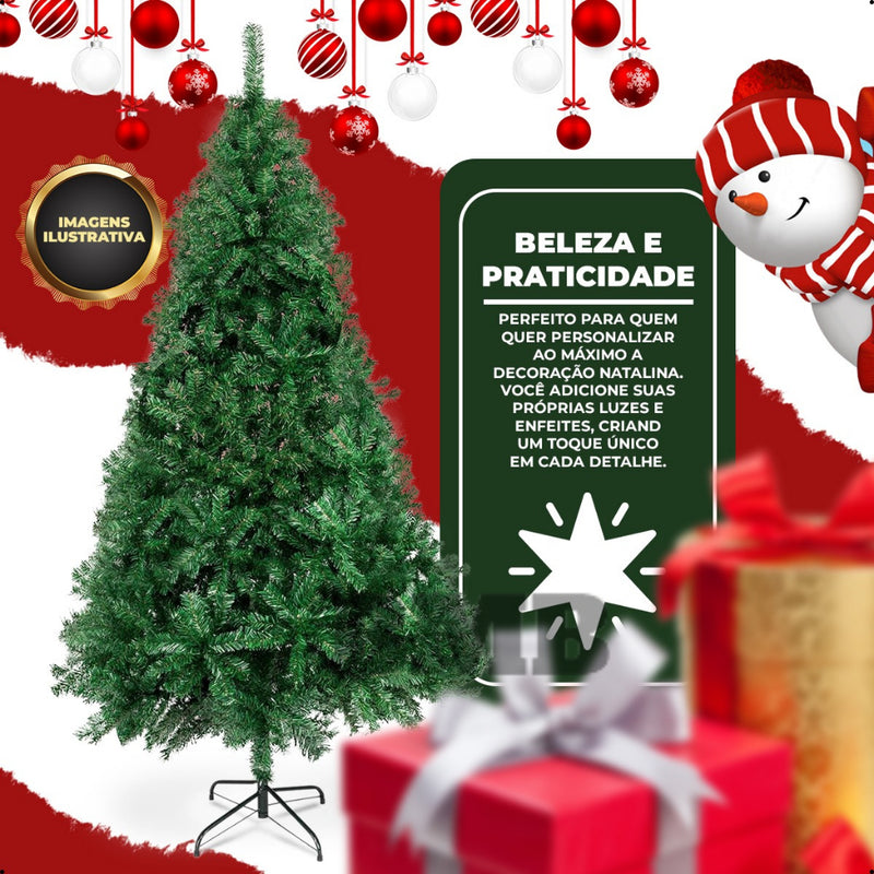 Árvore de Natal Pinheiro Luxo Canadense Verde – 420/600 Galhos + Brinde