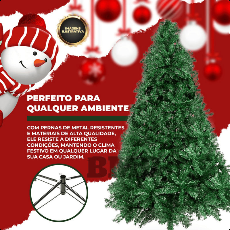 Árvore de Natal Pinheiro Luxo Canadense Verde – 420/600 Galhos + Brinde