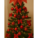 Kit 15 Bolinhas para Árvore de Natal 3cm – Vermelho & Dourado (Liso, Fosco e Glitter)