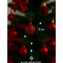 Kit 15 Bolinhas para Árvore de Natal 3cm – Vermelho & Dourado (Liso, Fosco e Glitter)