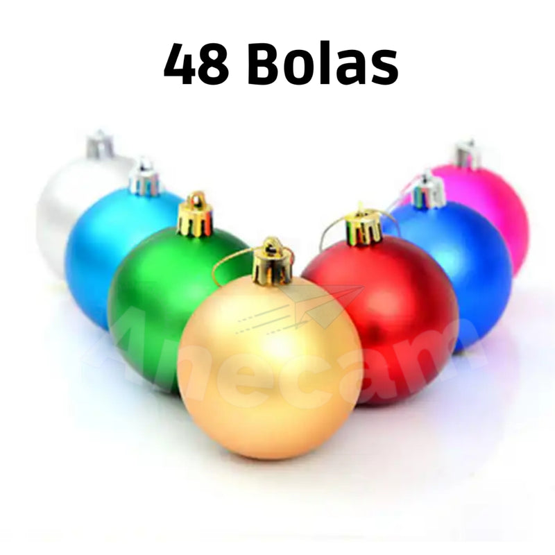 Kit Bolas de Natal Sortidas 4 cm (12 a 48 unidades)