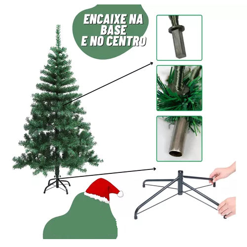 Árvore de Natal Pinheiro Verde Tradicional 90 a 180 cm (até 350 galhos)