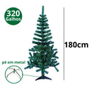 Árvore de Natal Pinheiro Verde Tradicional 90 a 180 cm (até 350 galhos)