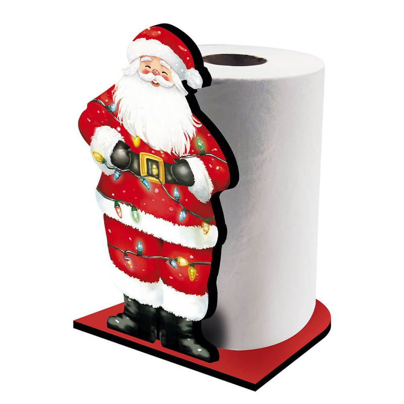 Porta-Rolo de Papel-Toalha Natalino Papai Noel 13x23,5x14 cm
