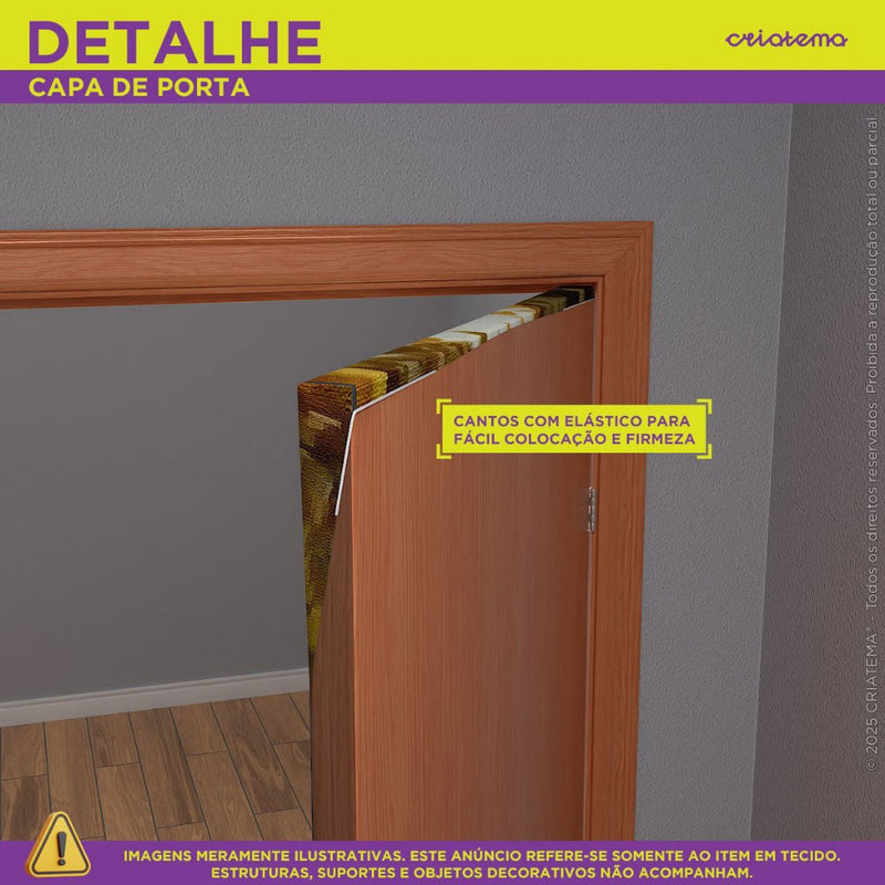 Capa de Porta Natal Cristão em Tecido – 0,85 x 2,10 m