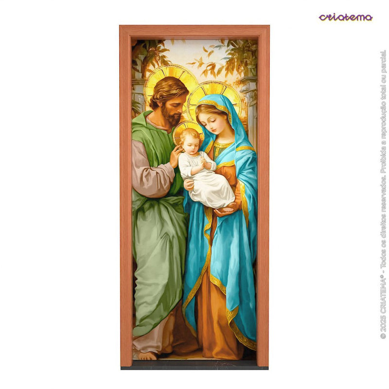 Capa de Porta Natal Cristão em Tecido – 0,85 x 2,10 m